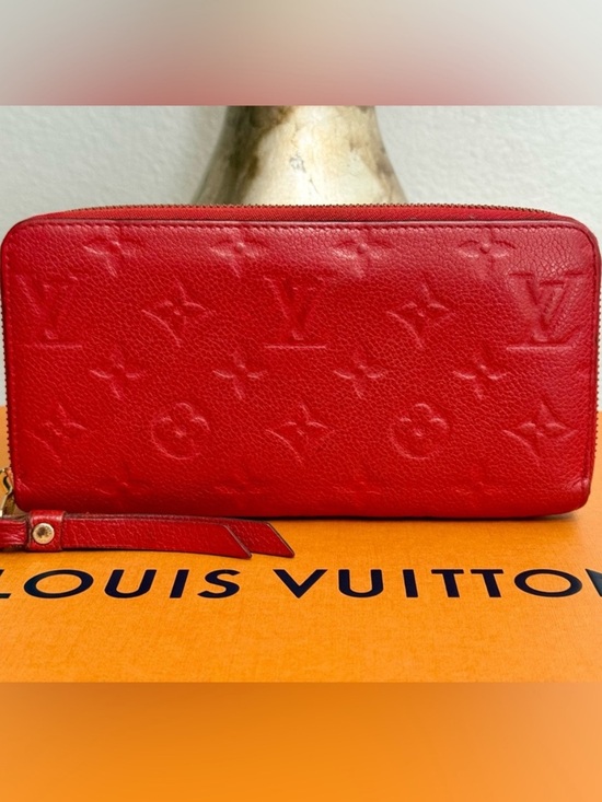 Louis Vuitton Handbags - Louis Vuitton Red Monogram Empreinte Zip-Around Wallet